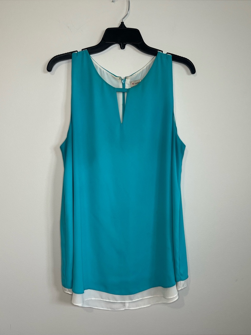 Daniel Cremieux Turquoise Sleeveless Keyhole Camisole
